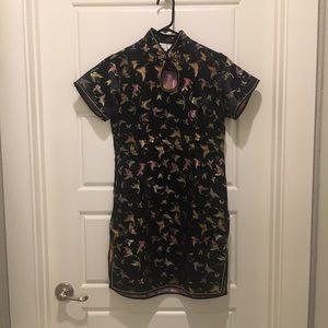 Oriental style silk dress